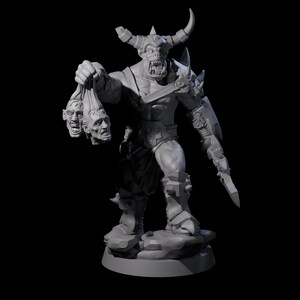 Bald Orc F Miniature for D&D, Dungeons and Dragons, Pathfinder and many other tabletop games