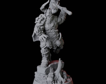 Opladen Armoured Barbarian Miniature voor D &D, Dungeons and Dragons, Pathfinder en vele andere tafelspellen