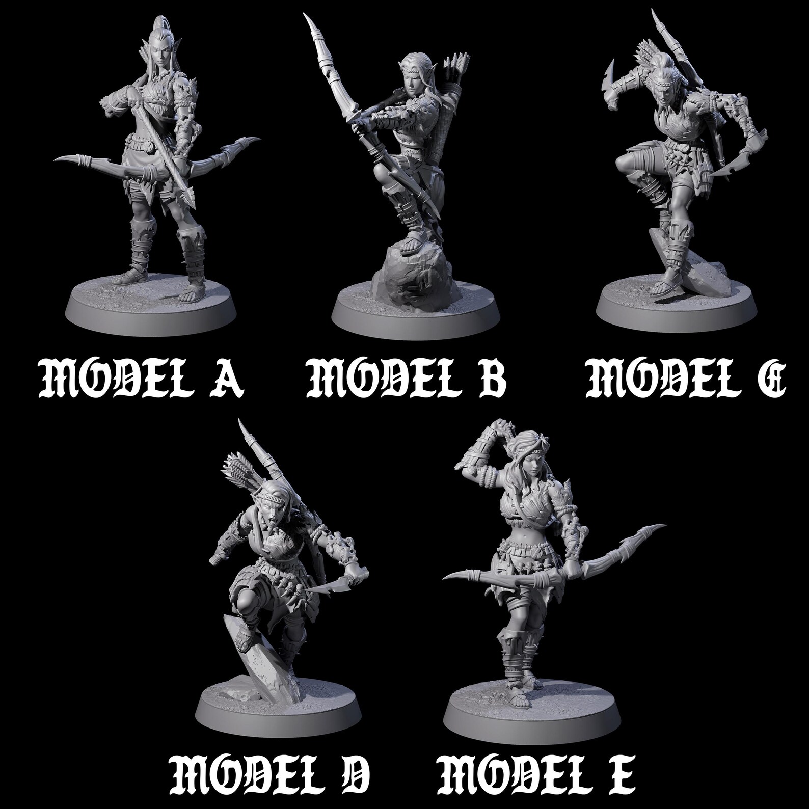 Tree Ranger Pathfinder Five Tree Rangers Miniature for D&D, Dungeons and Dragons, Pathfinder ...
