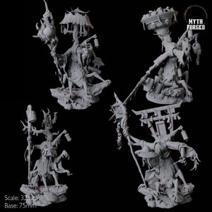 Four Japanese Taljjae Abomination Miniatures for D&D, Dungeons and Dragons, Pathfinder and many other tabletop games