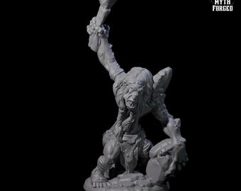 Gluttonous Troll Miniature A do gier D&D, Dungeons and Dragons, Pathfinder i wielu innych gier planszowych