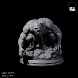 Walgelijke Troglodyte Miniature C voor D&D, Dungeons and Dragons, Pathfinder en vele andere tafelspellen