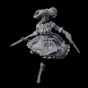 Fleeing Gunslinger Miniature for D&D, Dungeons and Dragons, Pathfinder and many other tabletop games