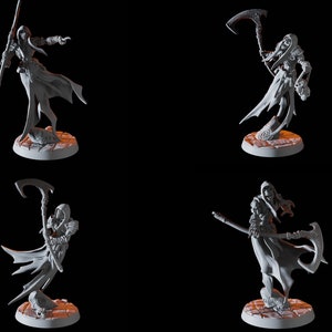 Cuatro miniaturas flotantes de Wraith para D&D, Dungeons and Dragons, Pathfinder y muchos otros juegos de mesa