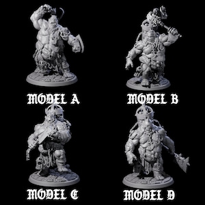 Fyra Raging Cyclops-miniatyrer för D&D, Dungeons and Dragons, Pathfinder och många andra brädspel