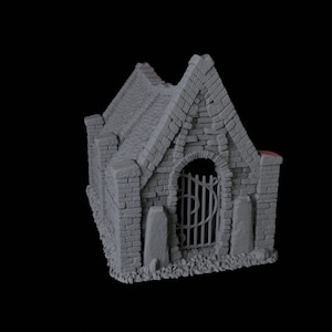 Mausoleum Building Graveyard House Scatter Terrain Miniatures for D&D, Dungeons and Dragons, Pathfinder and many other tabletop games