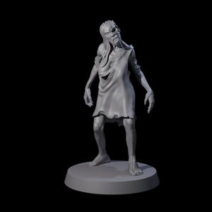 Lurching Zombie C Miniature for D&D, Dungeons and Dragons, Pathfinder and many other tabletop games