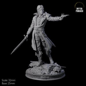 Elegant Gunslinger Miniature for D&D, Dungeons and Dragons, Pathfinder and many other tabletop games