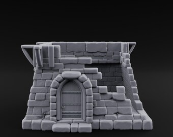 Iron-Banded Arch-Framed Stone Guard Post 3D Printed Terrain for D&D, Dungeons and Dragons, Pathfinder and Tabletop Gaming