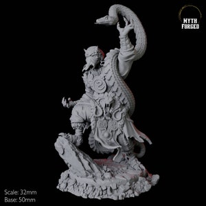 Yuan-ti Malison Snake Charmer Miniature B for D&D, Dungeons and Dragons, Pathfinder and many other tabletop games