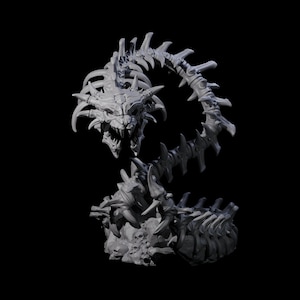 Raging Bone Naga Miniature for D&D, Dungeons and Dragons, Pathfinder and many other tabletop games
