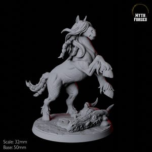 Aufziehendes Pferd - Herr der Prärie - Miniatur für D&D, Dungeons and Dragons, Pathfinder und viele andere Tabletopspiele