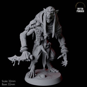Ratfolk Brute Miniature C for D&D, Dungeons and Dragons, Pathfinder and many other tabletop games