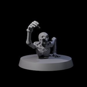 Crawling Skeleton A Miniature for D&D, Dungeons and Dragons, Pathfinder and many other tabletop games