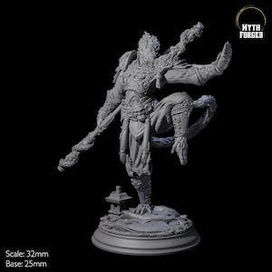 Miniatura del Monaco Atletico per D&D, Dungeons and Dragons, Pathfinder e molti altri giochi da tavolo