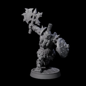 Charging Orc Gladiator Miniature for D&D, Dungeons and Dragons, Pathfinder and many other tabletop games