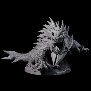 Bearded Basilisk Miniature for D&D, Dungeons and Dragons, Pathfinder and many other tabletop games