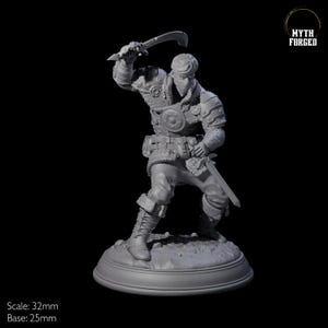 Rooftop Assassin Rogue Miniature C for D&D, Dungeons and Dragons, Pathfinder and many other tabletop games
