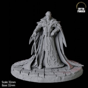 Count Dracula Miniature for D&D, Dungeons and Dragons, Pathfinder, Call of Cthulhu and many other tabletop games and RPGs