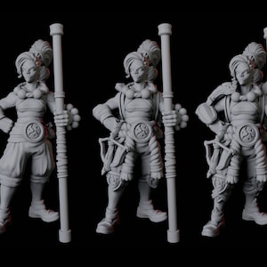 Half Orc Monk Miniature for D&D, Dungeons and Dragons, Pathfinder and many other tabletop games