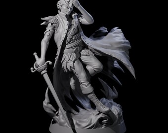 Flygande Fae Man Boy Miniatyr för D&D, Dungeons and Dragons, Pathfinder och många andra brädspel