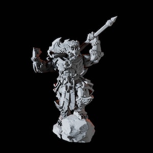 Dragonborn Barbarian Miniature for D&D, Dungeons and Dragons, Pathfinder and many other tabletop games