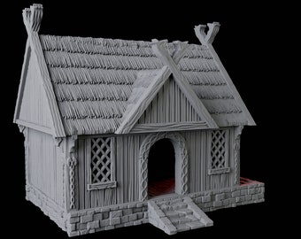 Scatterterrein Warrior's House voor D&D, Dungeons and Dragons, Pathfinder en Wargames - Kingdom of Saxonia