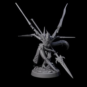 Corrupted Marilith D Miniature for D&D, Dungeons and Dragons, Pathfinder and many other tabletop games