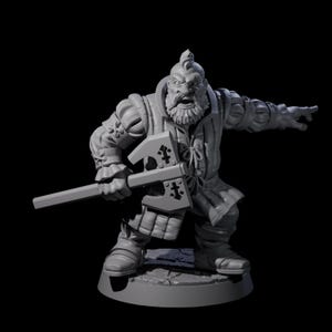 Commanding Dwarf Leader Miniature for D&D, Dungeons and Dragons, Pathfinder and many other tabletop games