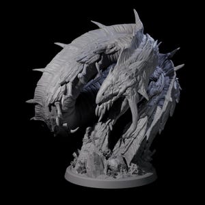 Eel-Like Leviathan Miniature for D&D, Dungeons and Dragons, Pathfinder and many other tabletop games