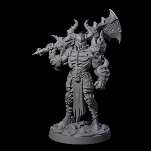 Mega Undead Death Knight Miniature for D&D, Dungeons and Dragons, Pathfinder and many other tabletop games