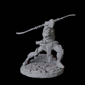 Dark Elf oder Drow Fighter Miniatur A für D&D, Dungeons and Dragons, Pathfinder und viele andere Tabletop-Spiele