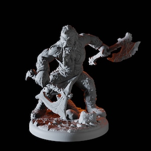 Viking Berserker Miniature for D&D, Dungeons and Dragons, Pathfinder and many other tabletop games