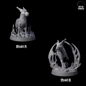 Two Sparking Blink Dogs Miniature for D&D, Dungeons and Dragons, Pathfinder and many other tabletop games