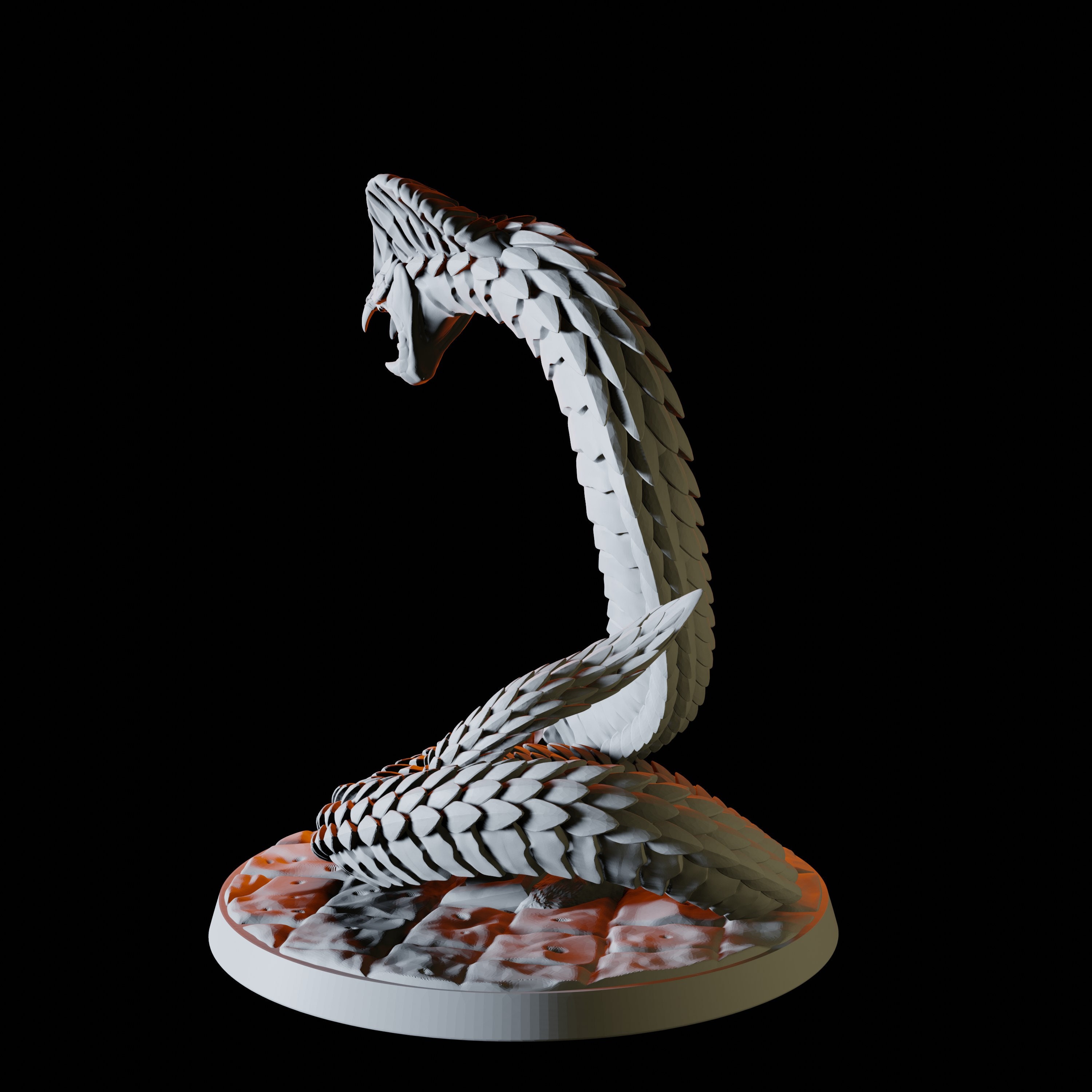 Serpente Gigante Cobra Miniature 3d Compatible With Dungeons 