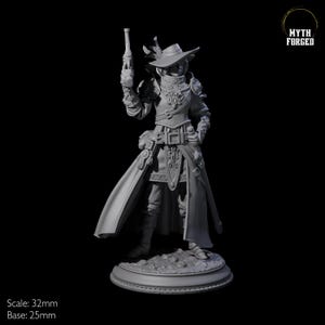 Kitted Out Gunslinger Miniature for D&D, Dungeons and Dragons, Pathfinder and many other tabletop games