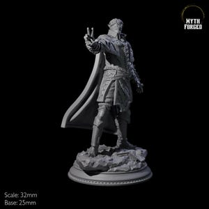 Powerful Blinded Fighter Miniature for D&D, Dungeons and Dragons, Pathfinder and many other tabletop games