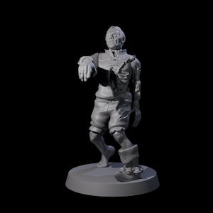 Lurching Zombie D Miniature for D&D, Dungeons and Dragons, Pathfinder and many other tabletop games
