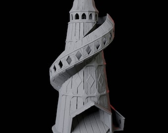 Spiral Slide or Helter Skelter Dice Tower for Dungeons and Dragons, Pathfinder or any TTRPG - or any game with dice!