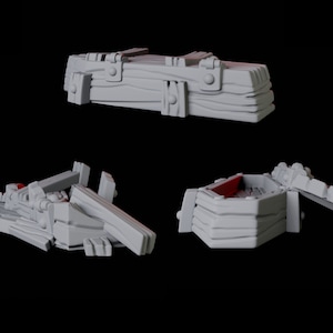 Trio of Breaking Coffin Miniatures for D&D, Dungeons and Dragons, Pathfinder and many other tabletop games