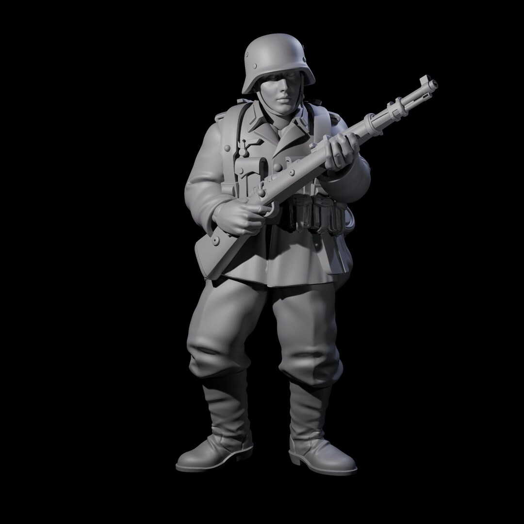 World War 2 Under Fire German Rifleman C Miniature for D&D, Dungeons ...