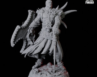 Northman Barbarian Warrior Miniatuur voor D&D, Dungeons and Dragons, Pathfinder en vele andere tafelspellen