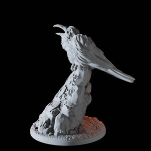 Crow on a Rock Miniature for D&D, Dungeons and Dragons, Pathfinder and many other tabletop games