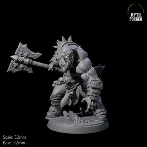 Marauding Orc Raider A Miniature for D&D, Dungeons and Dragons, Pathfinder and many other tabletop games