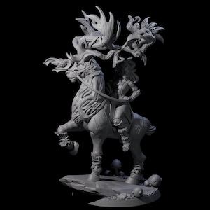 Storming Tiefling Druid Miniature for D&D, Dungeons and Dragons, Pathfinder and many other tabletop games
