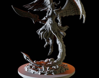 Half Angel Half Demon Celestial Miniature for D&D, Dungeons and Dragons, Pathfinder and many other tabletop games