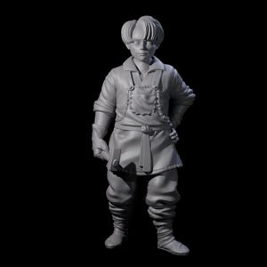 Enterprising Blacksmith Apprentice Miniature for D&D, Dungeons and Dragons, Pathfinder and many other tabletop games