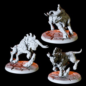 Armoured Bull Miniature for D&D, Dungeons and Dragons, Pathfinder and many other tabletop games