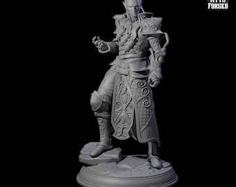 Arcane Elf Wizard Miniature: D&D, Pathfinder, Tabletop Games