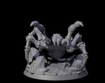 Spinning Giant Spider B Miniature for D&D, Dungeons and Dragons, Pathfinder and many other tabletop games